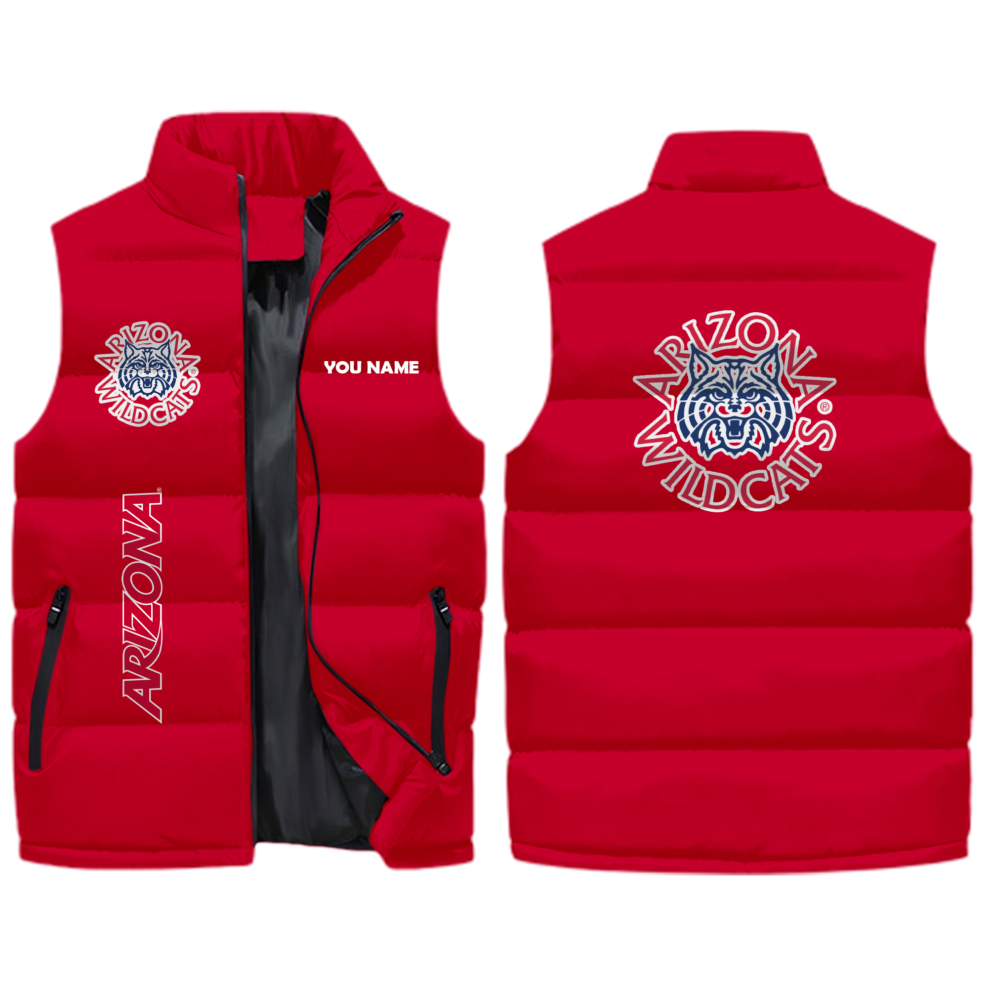Arizona Wildcats Down Puffer Vest, Winter Puffer Jacket Vest
