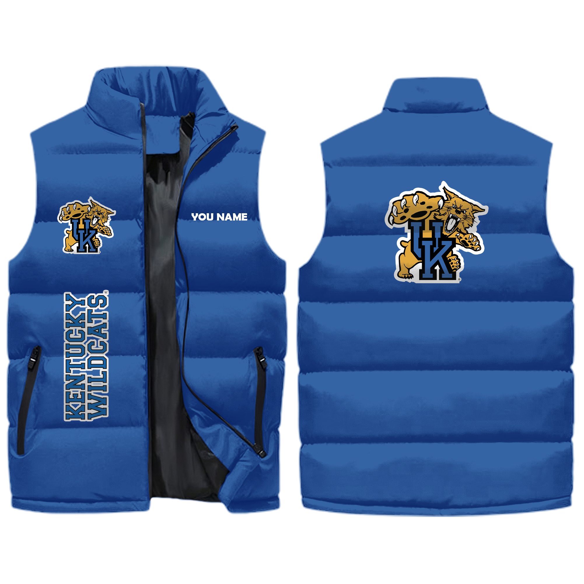 Kentucky Wildcats Down Puffer Vest, Winter Puffer Jacket Vest